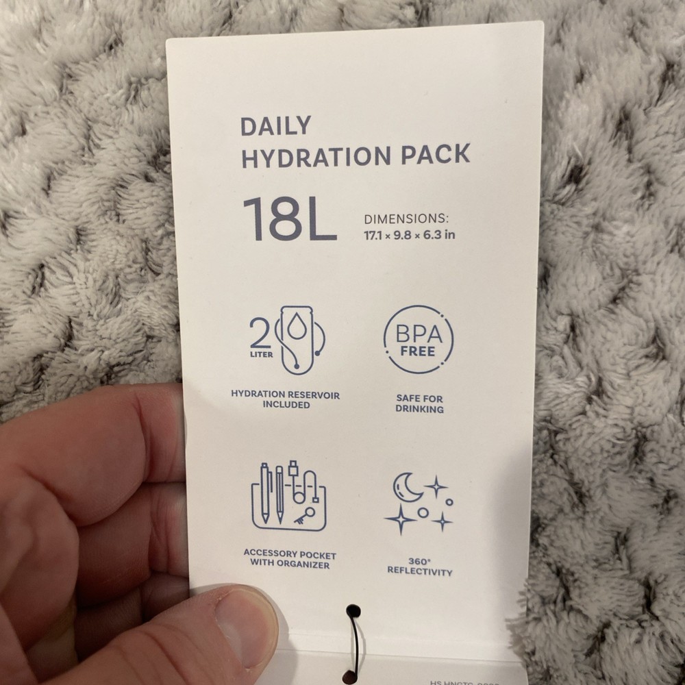 High Sierra Grey Hydration Backpack with 2L Bladder Blue Hydropack.