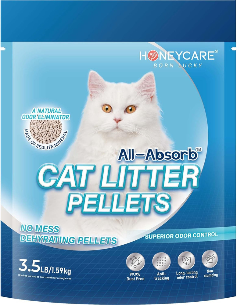 Cat Litter Pellets, Zeolite, Non-Clumping, 14 Lbs Pack