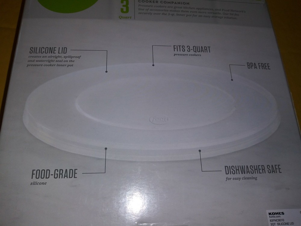 Food Network Pressure Cooker Inner Pot Storage Lid 3 Quart