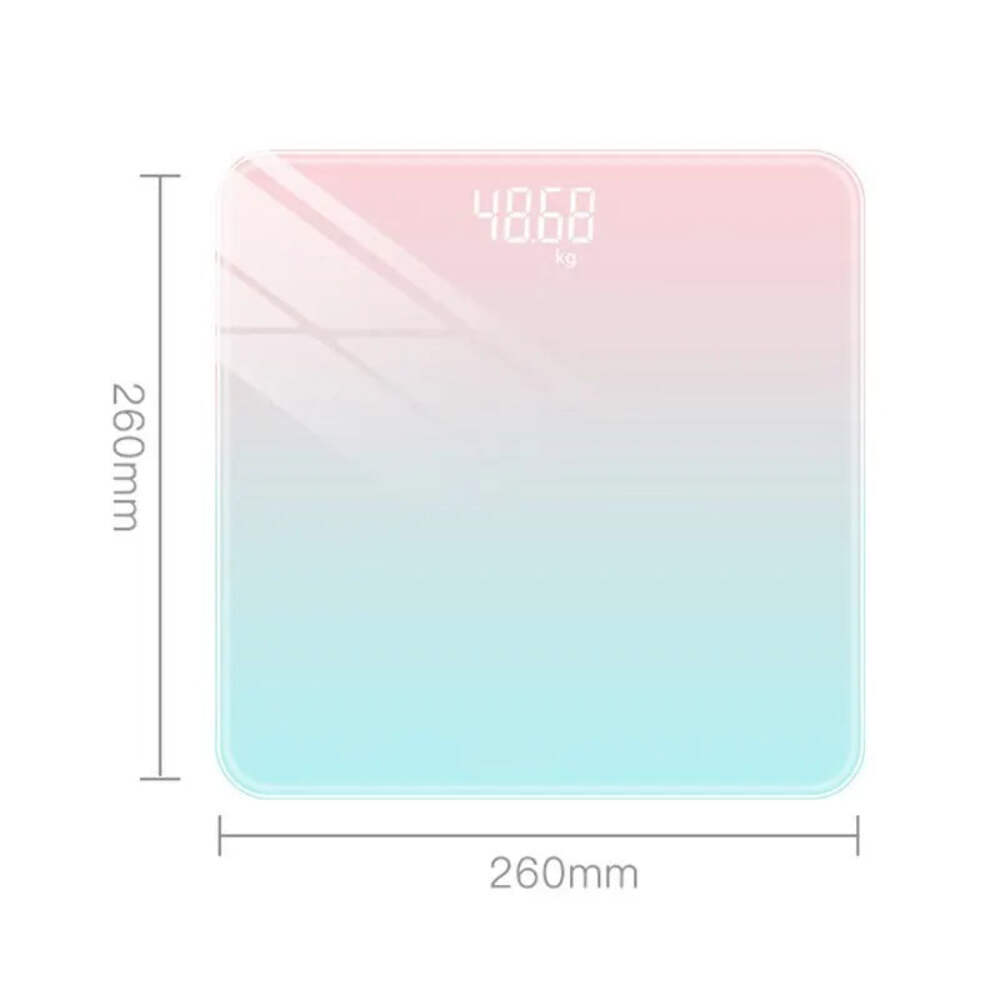 Digital Bathroom Scales LED Display Gradient Colour Bath Weighing scales