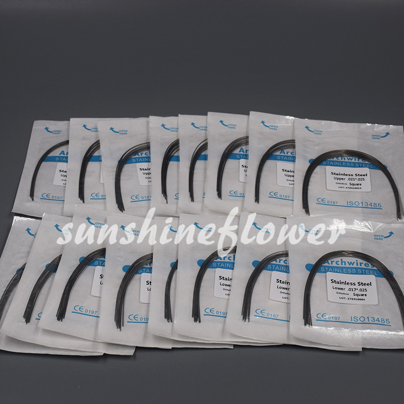 1 Pack Dental Ortho Stainless Steel Rectangular Arch Wire Ovoid/Natural/Square