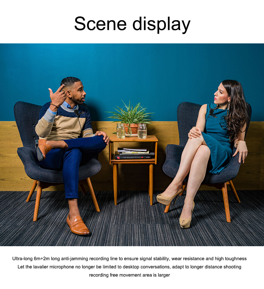 Lavalier Microphone Mamen Professional Mini Lapel Microphone KM-D2