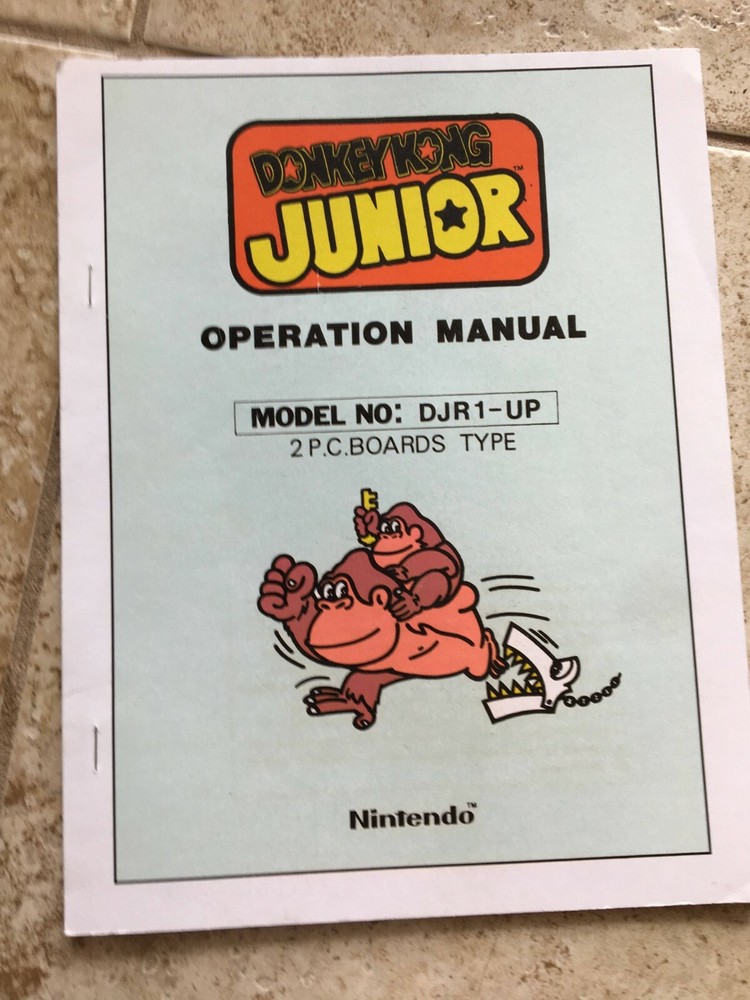 Nintendo Donkey Kong Junior Operation Manual