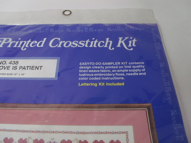 Needles n' Hoops LOVE IS PATIENT Wedding Sampler Printed Cross Stitch Kit