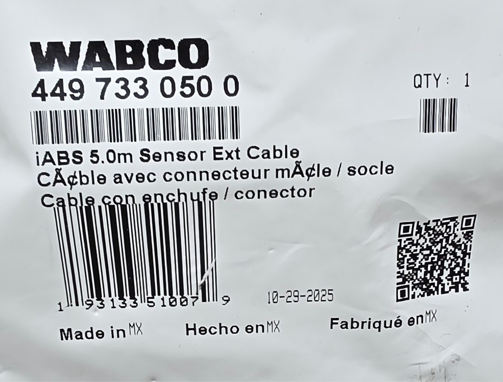 4497330500 WABCO ABS SENSOR CABLE: NEW