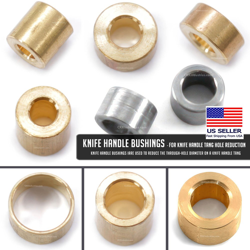 Knife Handle Bushings for Knife Handle Tang Hole Reduction - (10 Pack)