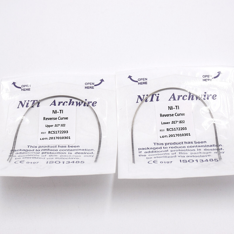 Dental Ortho Super Elastic NITI Arch Wire Reverse Curve Round/Rectangular True