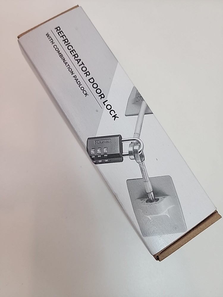 Refrigerator Lock Kit with Combination Lock, New Opened Box