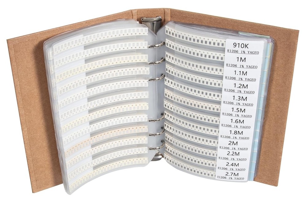 SMD 1206 Electronic Components Assortment Kit SMT Book 5435 Pieces