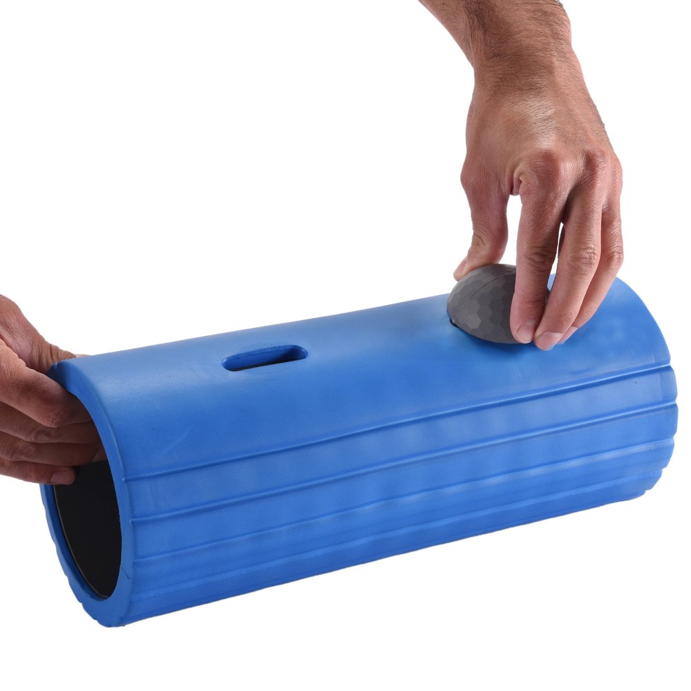 13" Hollow Core Foam Roller W/ EVO Focus Technology Blue/Gray