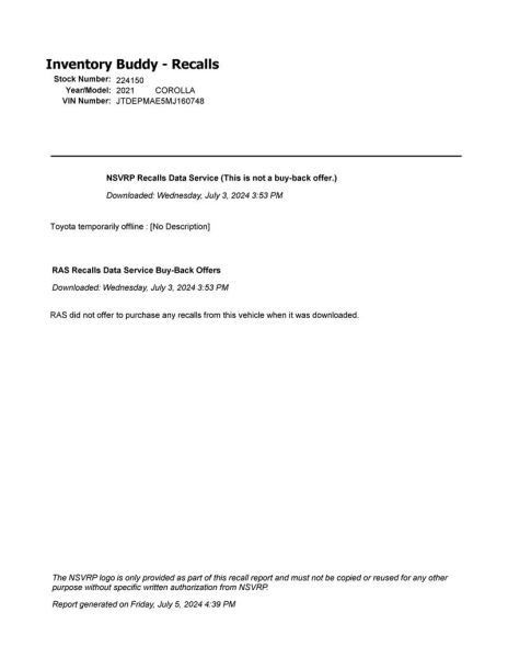 COROLLA 2021 Transmission Shift 1088239