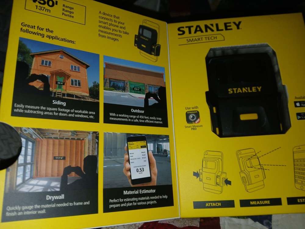 Stanley Smart Tech Smart Measure Pro Bluetooth Digital Measuring Device