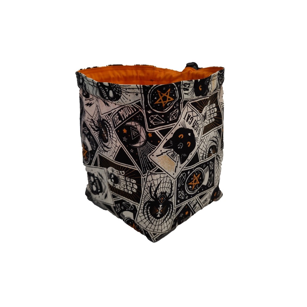 Witchcraft Tarot Dice Bag, Reversible Drawstring Bag for Board Games