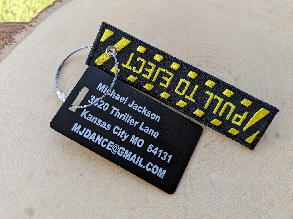 LUGGAGE TAGS ID TAGS Personalized DIAMOND ENGRAVED LUGGAGE TAG STRAP Backpack