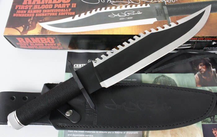 15'' New Rambo 2 Hand signed version Camping Tool Hunting Tools VTH32B
