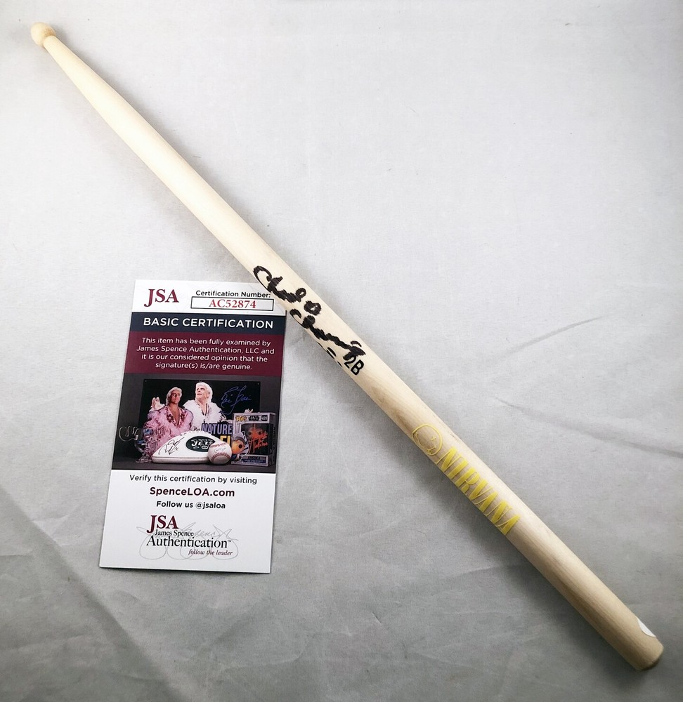 Chad Channing Signed Drumstick Nirvana JSA 5 COA