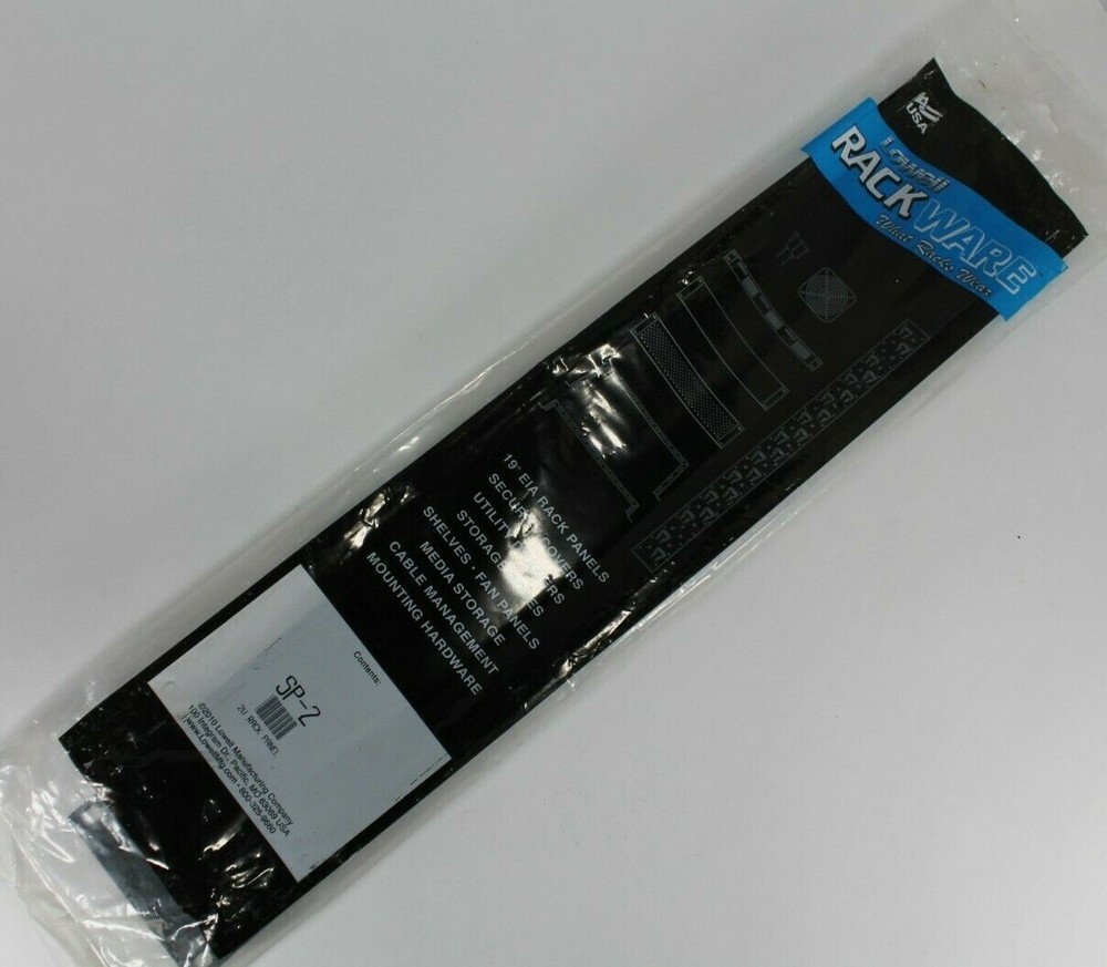 Lowell Rackware - SP-2 - 2U Rack Panel - Blank Panel for 19" Rack - ONE - 1  NEW