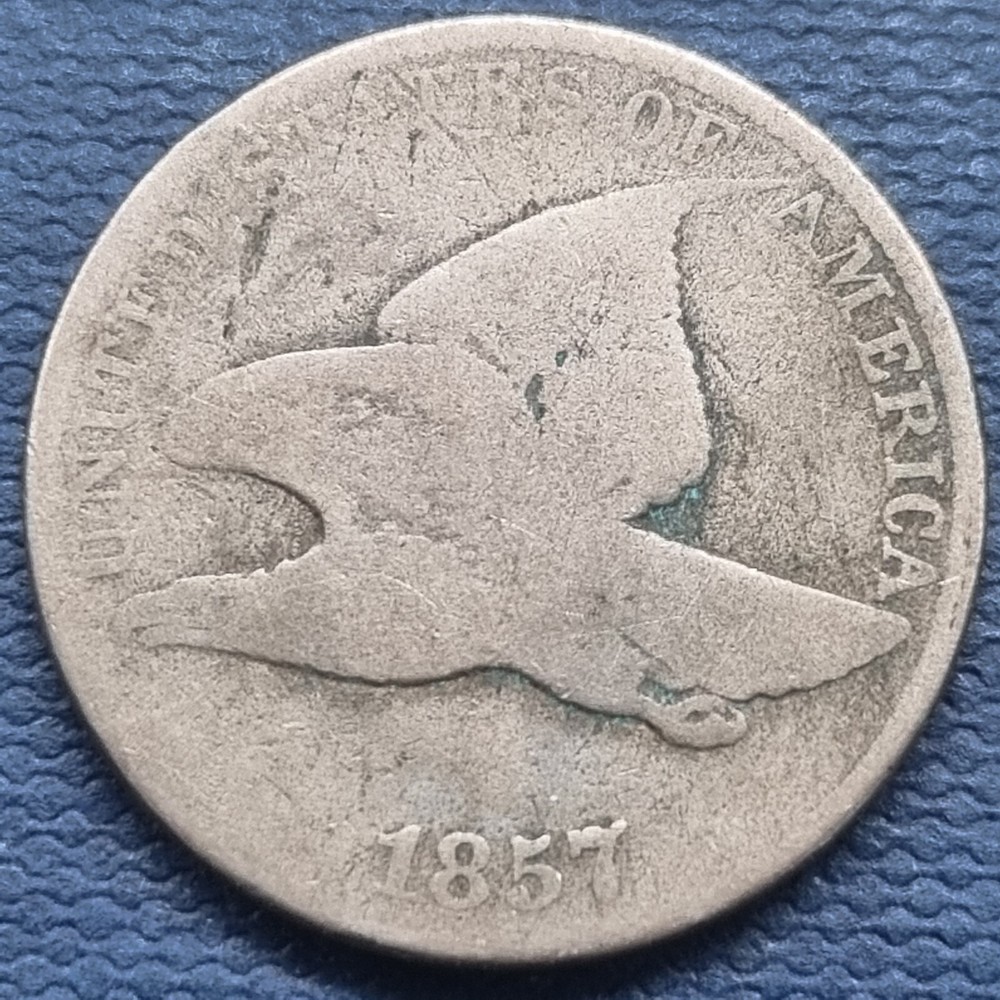 1857 Flying Eagle Cent 1c Circulated #74282