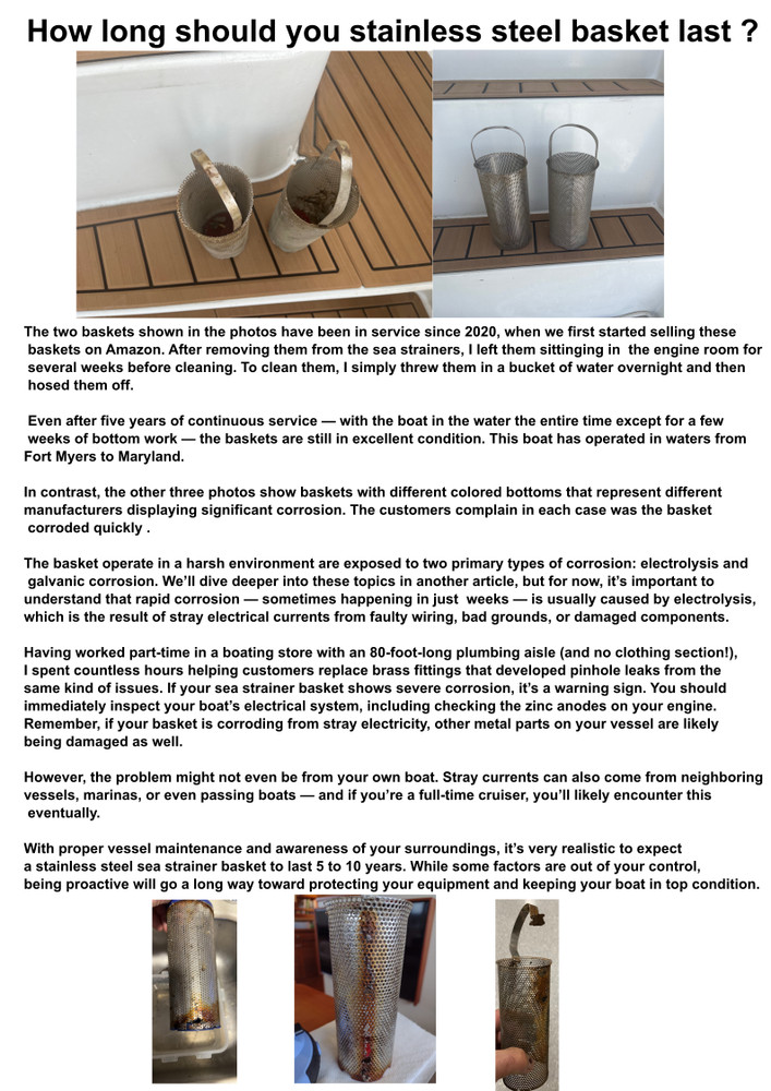 Perko sea strainer Basket 049300599D