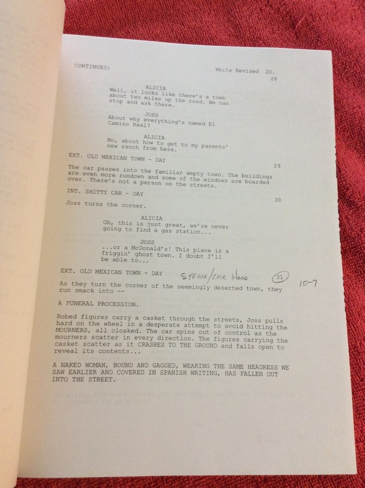 ORIGINAL SCRIPT BLUEPRINT ALL SOULS DAY DANNY TREJO MARISA RAMIREZ DAVID KEITH