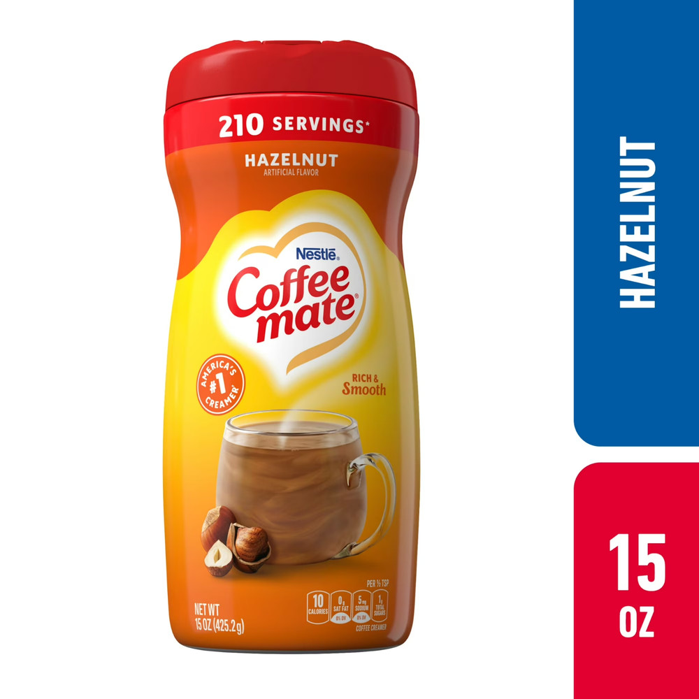 Coffee mate Hazelnut Powder Coffee Creamer, 15 oz....