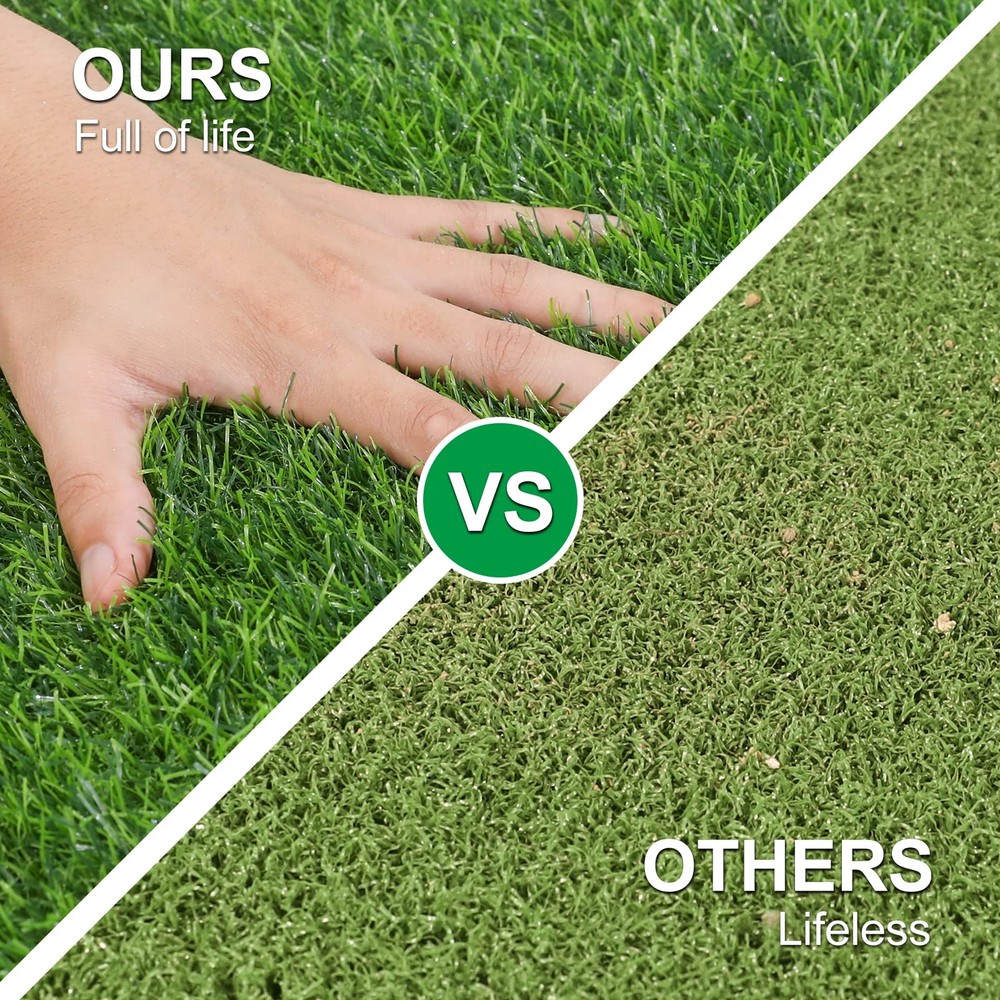 OLanto Artificial Grass Door Mat, Turf 1'5" x 2'6" (Rectangular), Green
