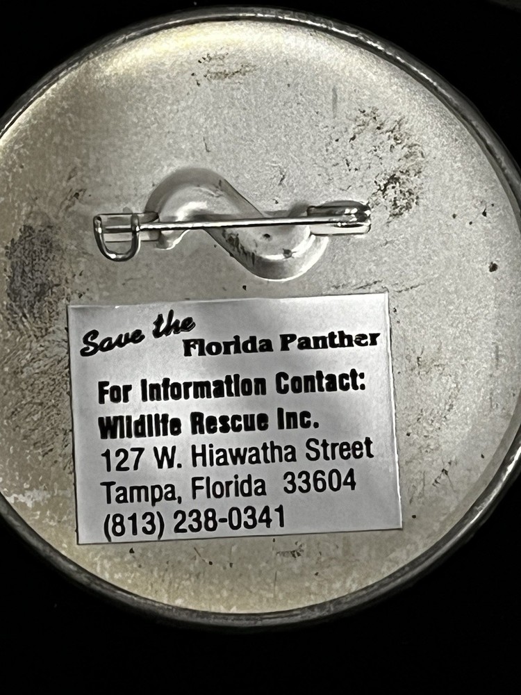 Vintage Florida Panther Button Pin
