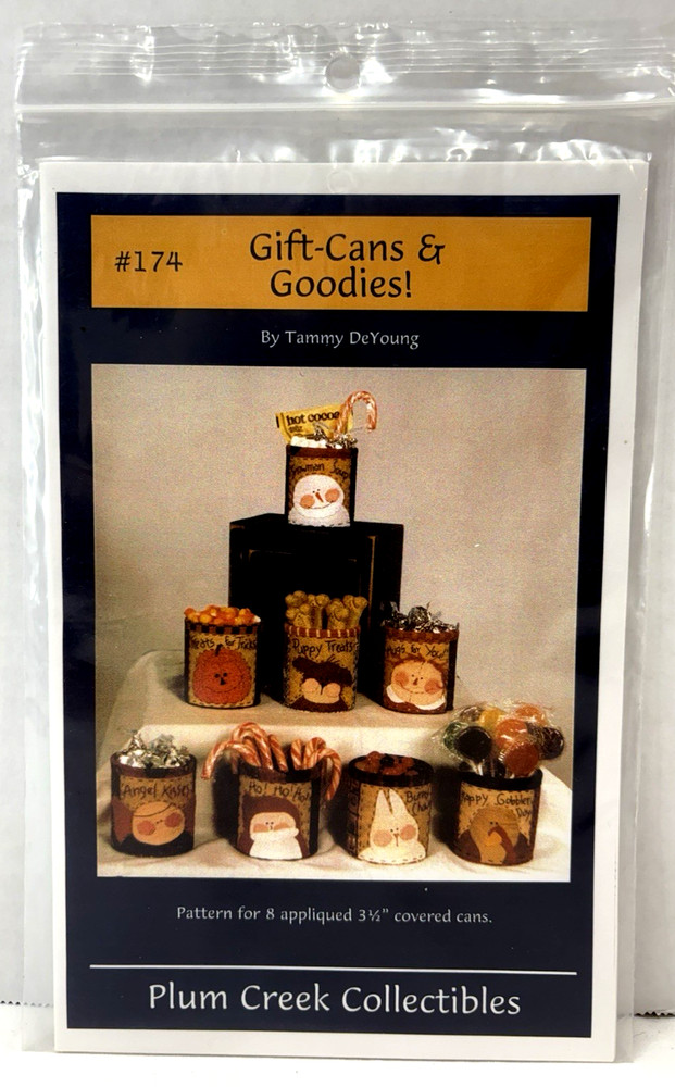 Gift Cans & Goodies Primitive Applique Gift Pattern