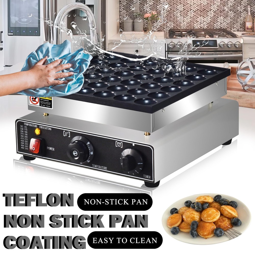 110V Commercial Mini Dutch Pancake Maker,36PCS Mini Pancake Maker Machine,Dut...
