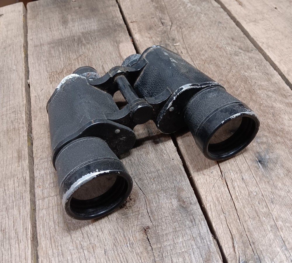 Tasco 7x50 Binoculars, Coated Optics, Vintage Black, Strap Missing