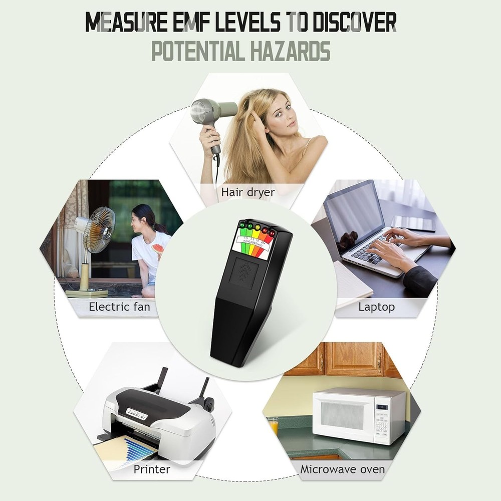 Electromagnetic Field Detector - Handheld Ghost Hunting Tool with LED Scale