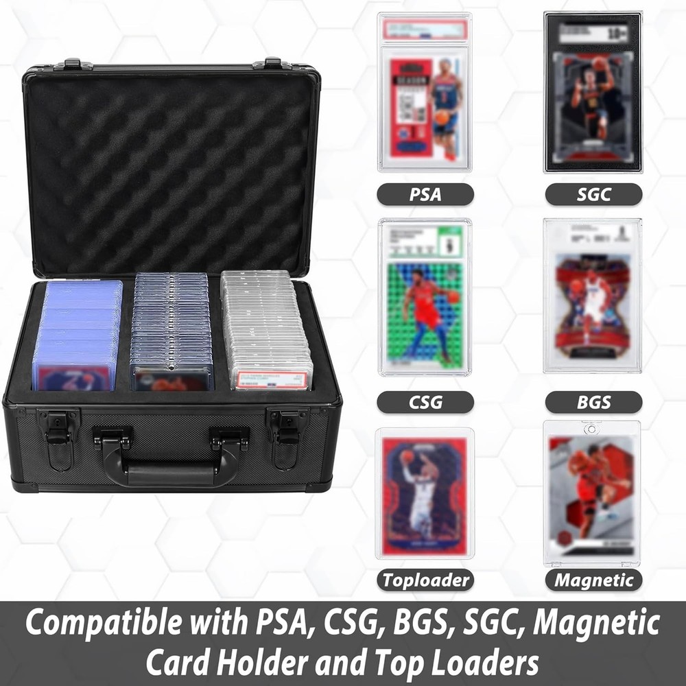 Durable Dust-Proof Graded Card Case for 100+ Slabs - Pre-Assembled Convenience