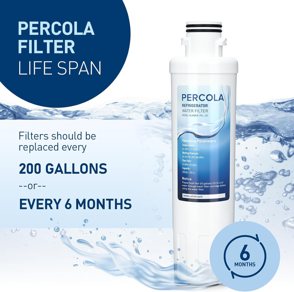 MIWF6200 Water Filter, Compatible with Sharp® SJWF200, SJG2254FS, Thor Kitchen®