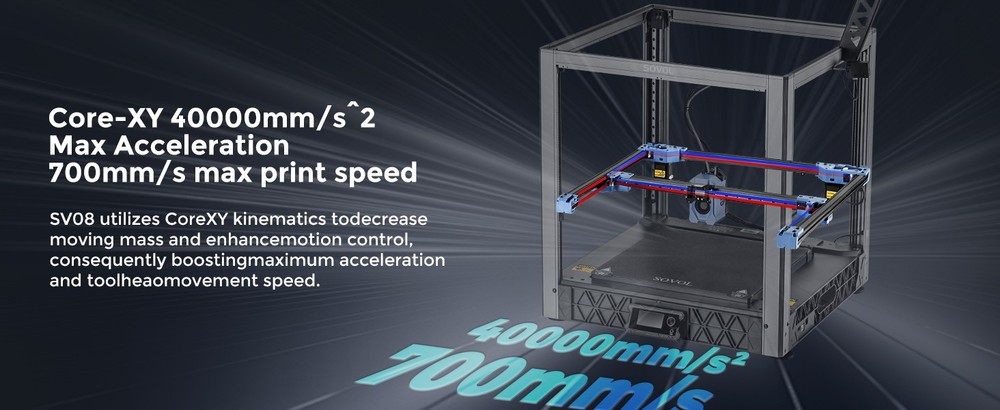 3D Printer Open Source Max 700mm/s HighSpeed 3D Printers w/300℃ Clog-free Hotend
