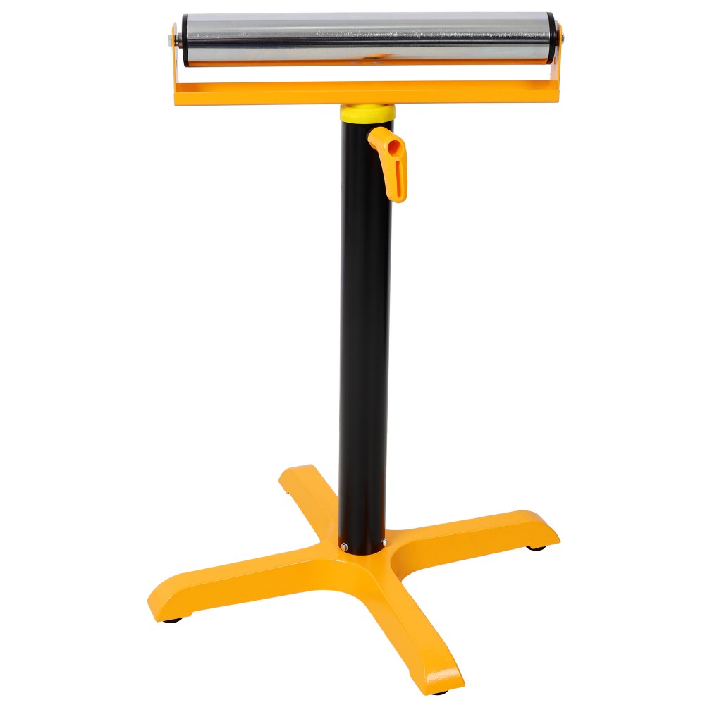 Heavy-Duty Adjustable Single Roller Stand,Material Support Stand, Yellow & Black