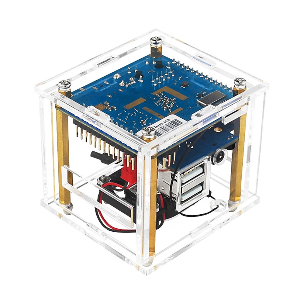 Acrylic Enclosure Clear Protective Shell Case Cooling Fan for Orange Pi Zero 3