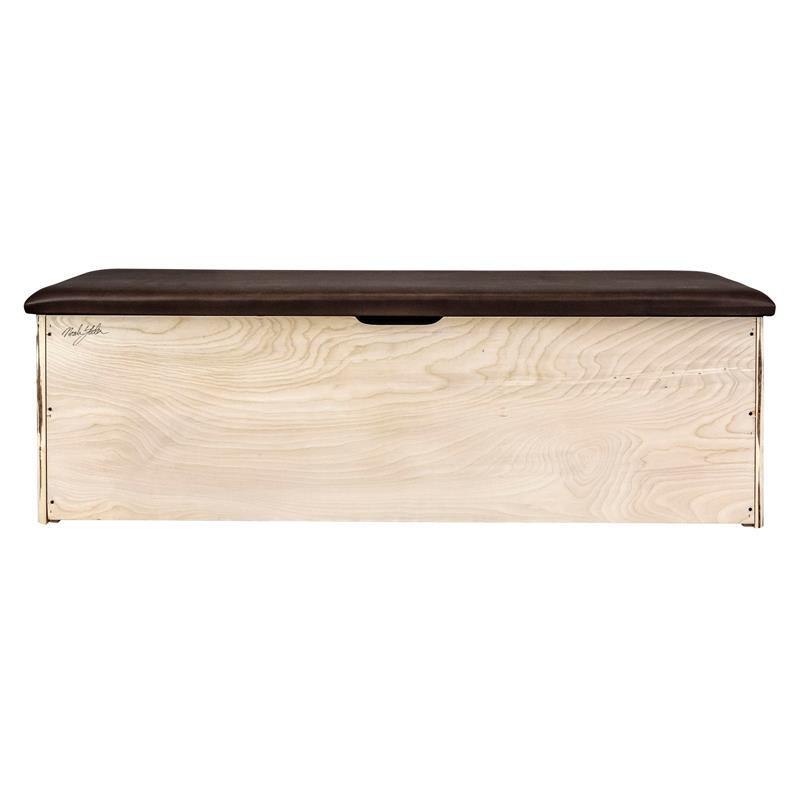 Montana Woodworks Transitional 59" Solid Wood Blanket Chest in Natural