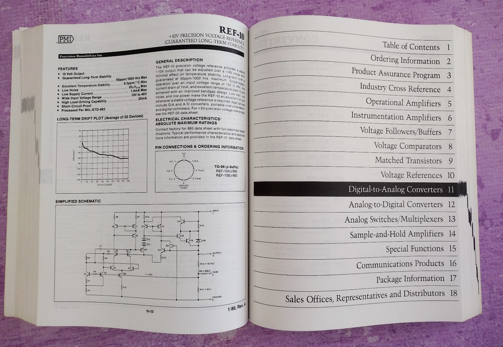 Linear and Conversion Products 1986-1987 PMI Precision Monolithics Data Book VTG
