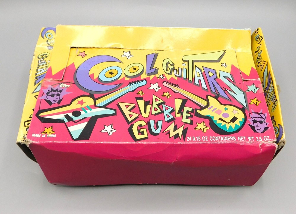 1992 Topps Cool Guitars Bubble Gum Incomplete Box