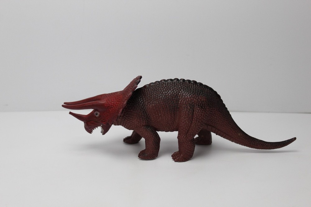 Vintage Triceratops Dinosaur Toy Plastic