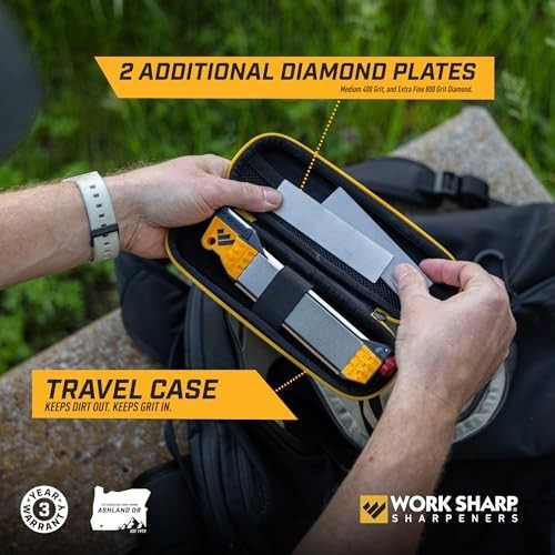 Portable Knife Sharpener Tool - Guided Field Sharpener with Case, Travel Essenti