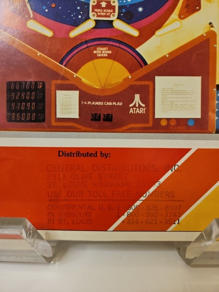 Atari Time 2000 Pinball Machine FLYER 1977 Ad Promo Insert Brochure Original