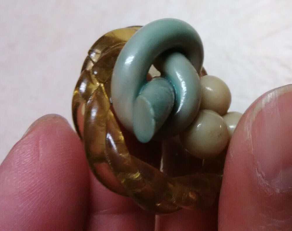 Vintage shank style button twisted plastic grapes ???