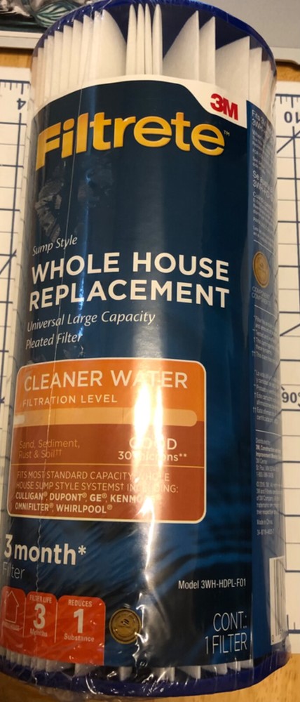 Filtrete Large Capacity Pleated Whole House Water Filter