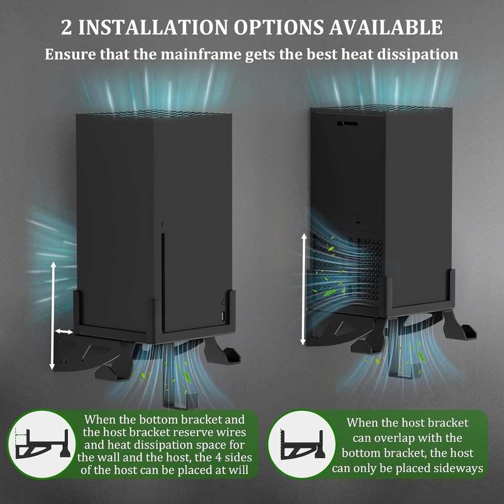 Wall Mount for Xbox Series X Multifunctional Bracket Controller Headset Holders