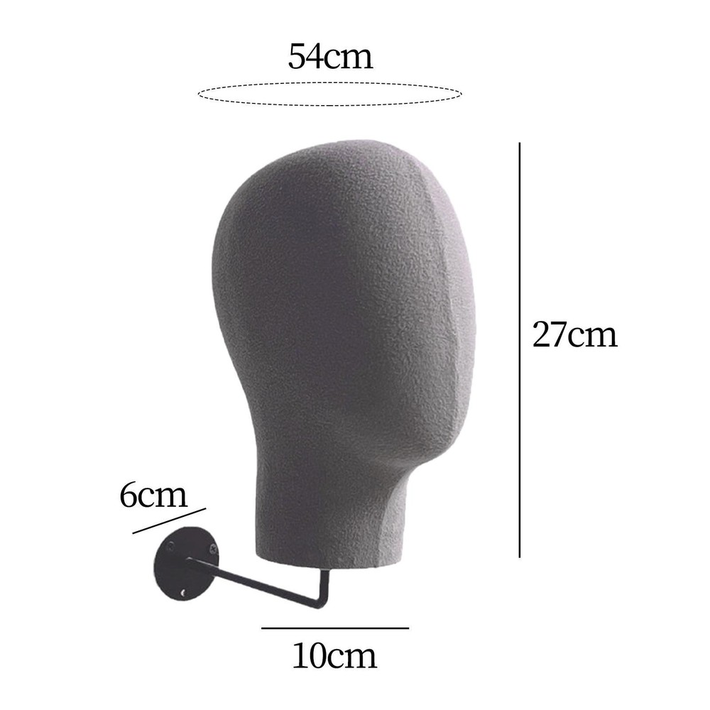 Mannequin Head Model Wall Mount Hat Display Stand