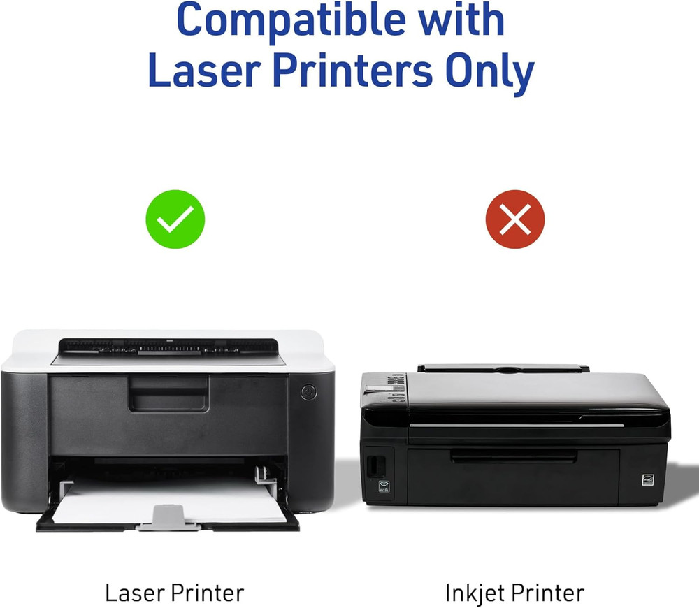 Printable CD Labels, Matte White, Permanent Adhesive, Laser Printer Compatible,