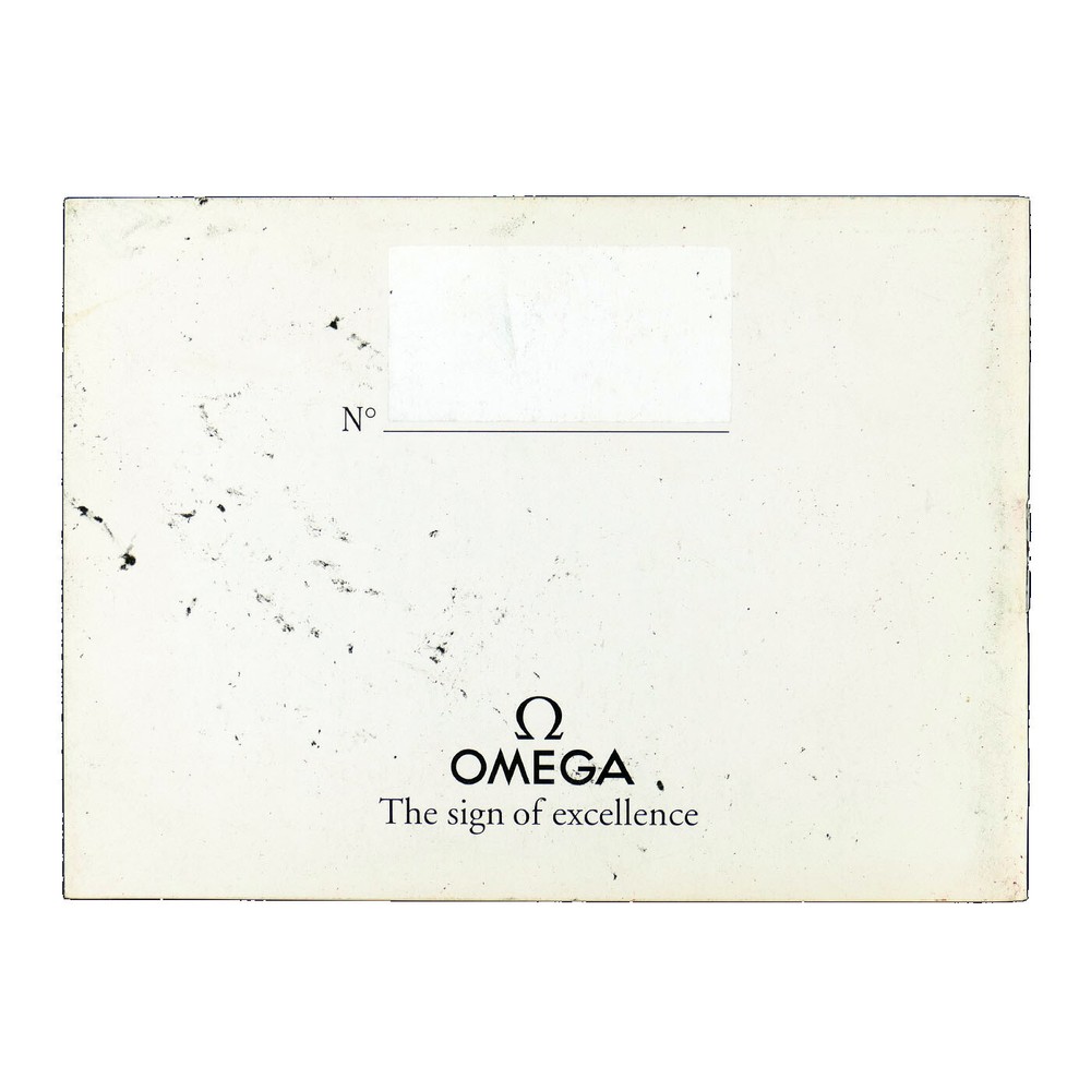 AUTHENTIC OMEGA CHRONOMETER CERTIFICATE BOOKLET - OPEN CERTIFICATE