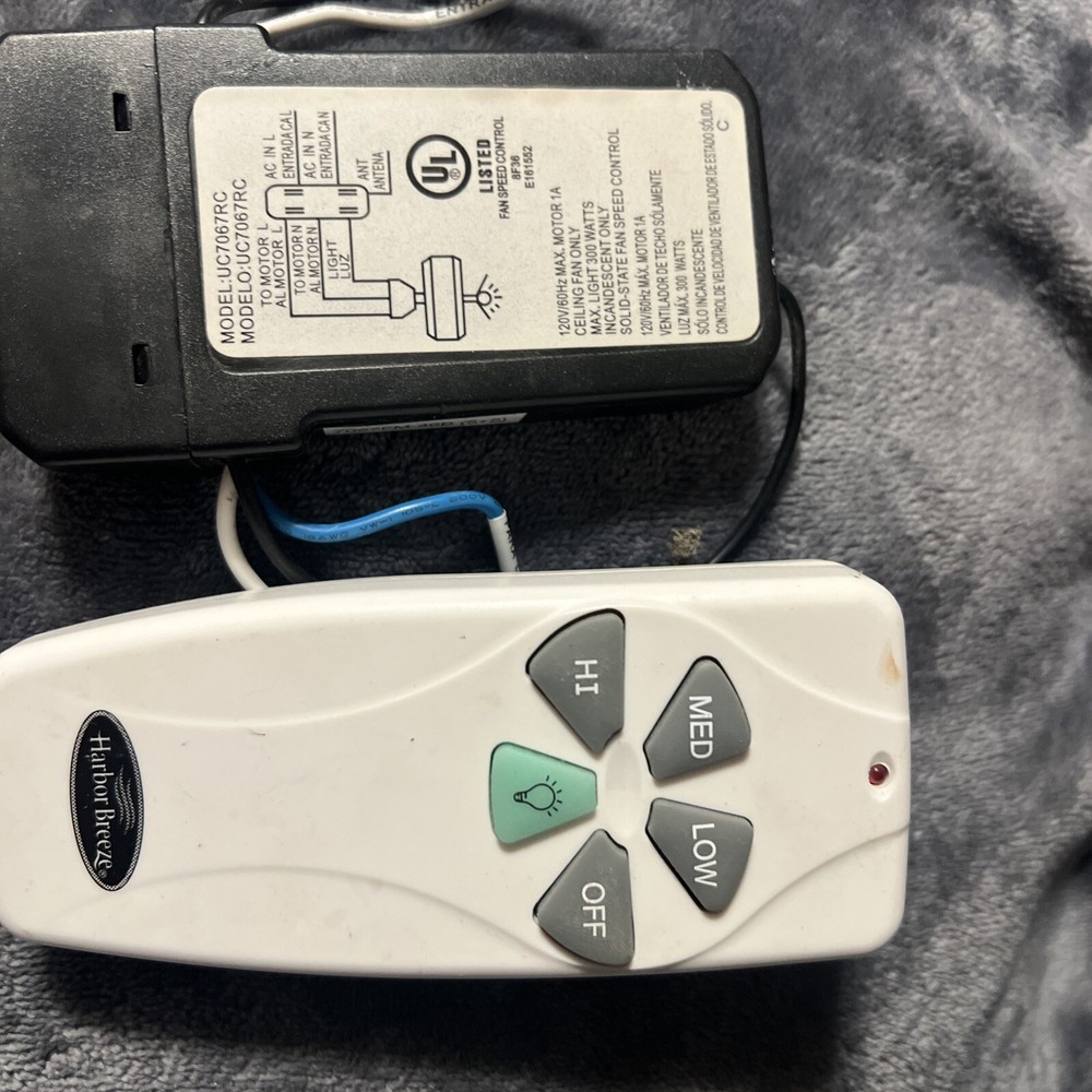 Harbor, breeze, ceiling, fan, remote, and control unit