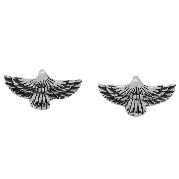 Silver 925 Native Eagle Stud Earrings (Pair)